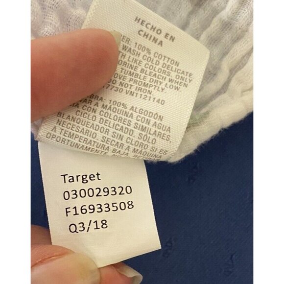 Cloud Island Muslin Swaddle Receiving Baby Blanket Balloons Teal &  Gray 42x4 - Picture 4 of 5